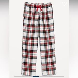Old Navy white tartan mid rise flannel pajama lounge pants women XXL NWT